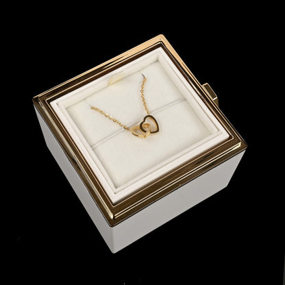 Eternal Rose Box W/ Personalized Necklace
