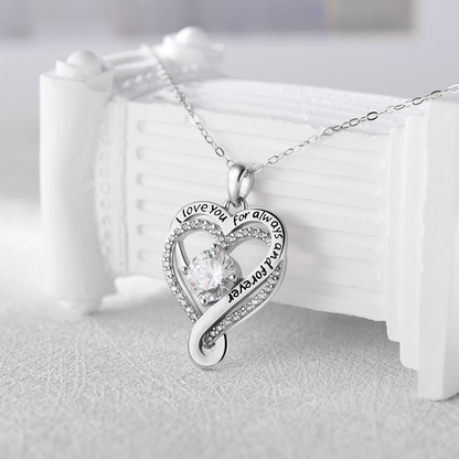 "To My Wife" Forever & Always Heart Necklace