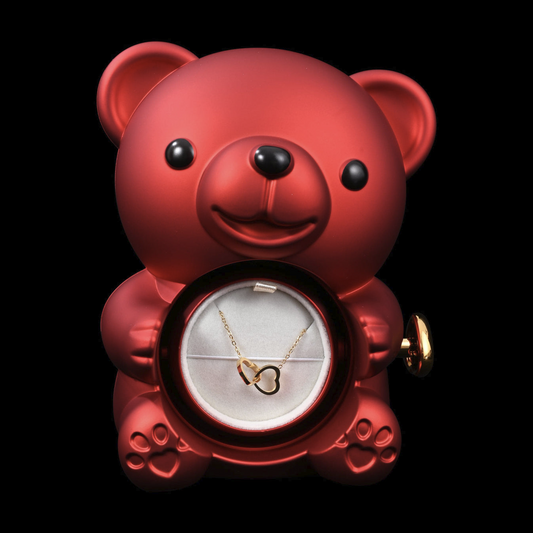 Eternal Rose Bear w/ Personalized Necklace