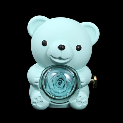 Eternal Rose Bear w/ Personalized Necklace