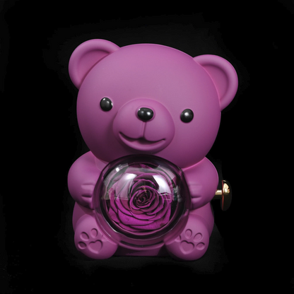 Eternal Rose Bear w/ Personalized Necklace