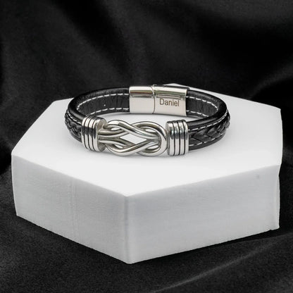 Son’s Eternal Knot Bracelet Gift Set – Personalized with Engraving