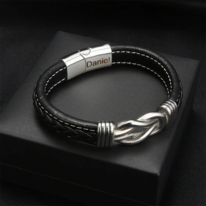 Son’s Eternal Knot Bracelet Gift Set – Personalized with Engraving