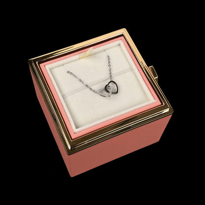 Eternal Rose Box W/ Personalized Necklace