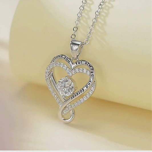 "To My Wife" Forever & Always Heart Necklace
